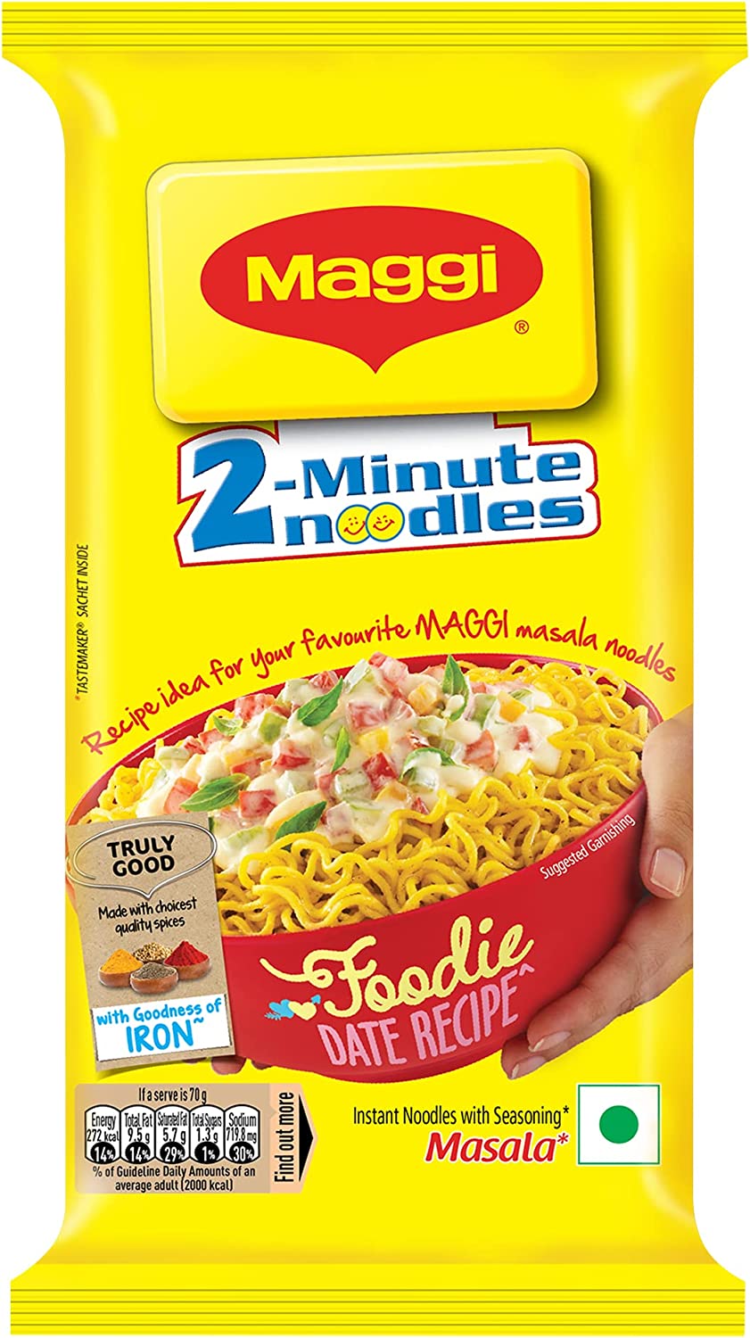 Maggi Masala Instant Noodles Vegetarian  (12 x 70 g)